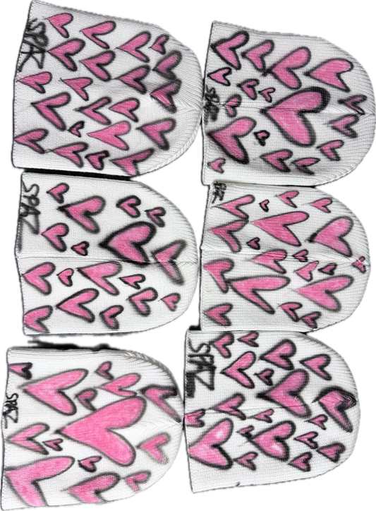 White I Love You Beanie