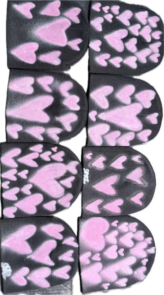 Black I Love You Beanies.